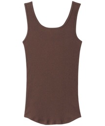 綿100% リブ編みコットン タンクトップ