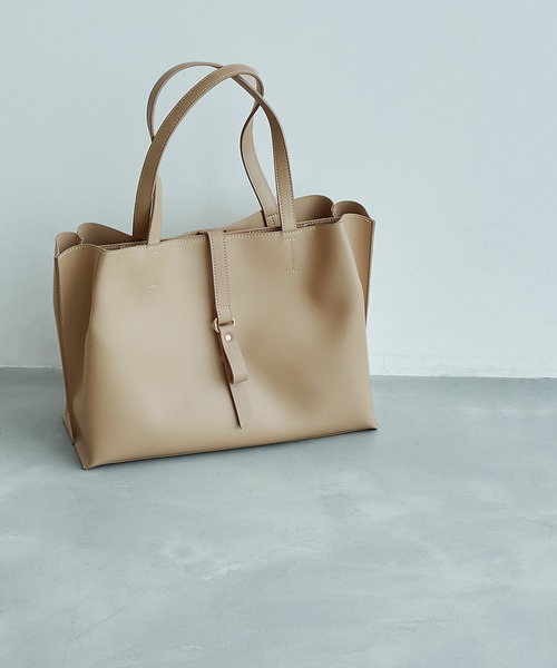 ROPE' PICNIC(ロペピクニック)の「A4対応/フラットリボンベルト2層トートバッグ(トートバッグ・レディース・ブラック/ベージュ/キナリ・FREE)」の19枚目の写真