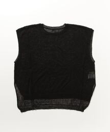 トップス suzuki takayuki knitted vest linen suzuki takayuki（スズキタカユキ）の「knitted vest（ベスト