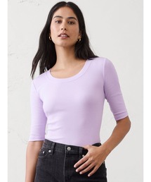 BANANA REPUBLIC FACTORY STORE リブエルボースリーブTシャツ