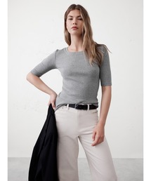 BANANA REPUBLIC FACTORY STORE リブエルボースリーブTシャツ