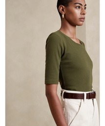 BANANA REPUBLIC FACTORY STORE リブエルボースリーブTシャツ
