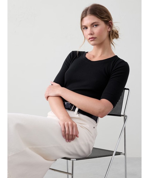 バナナ・リパブリック新品Tシャツ黒白セット セール】BANANA REPUBLIC FACTORY STORE タイムレスクルーネック