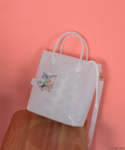 Tom＆Jerry（トムアンドジェリー）の「【公式】TOM and JERRY　コンビクリアバッグ（ショルダーバッグ・レディース・ホワイト/ブラウン・FREE）」の18枚目の写真