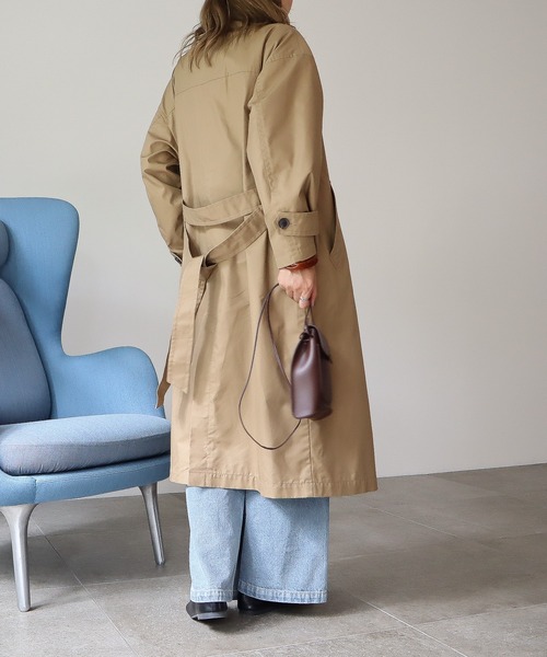 AMERICAN HOLIC（アメリカンホリック）の「撥水加工スタンドカラートレンチコート（その他アウター・レディース・カーキ/ベージュ・M/L）」の15枚目の写真