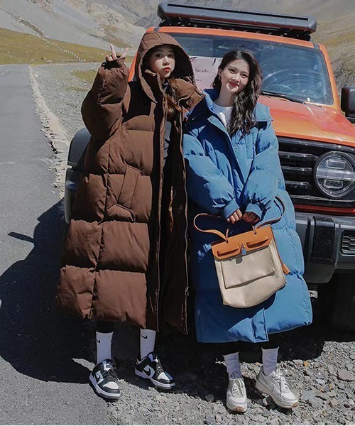 c.u.l（シーユーエル）の「オーバーサイズ フード付き ボリューム モンスター エコダウンコートculw531（ダウンジャケット/コート・レディース・ブルー/アイボリー/ベージュ/ブラック・XL/L/M）」の20枚目の写真