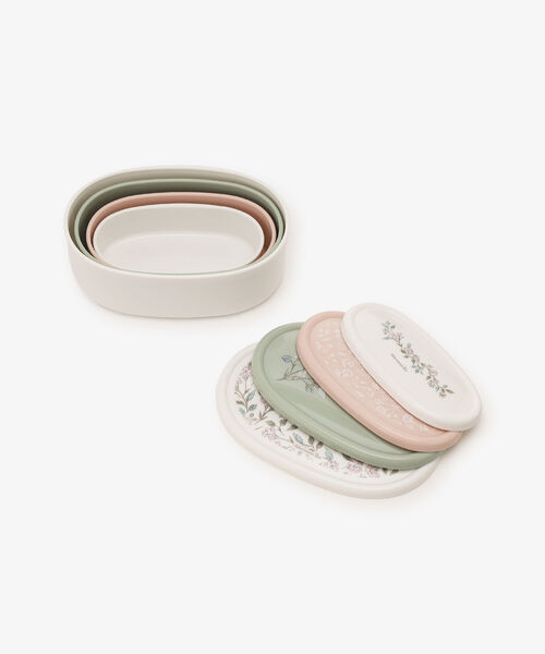 Afternoon Tea（アフタヌーンティー）の「フラワーアート抗菌保存容器4個セット（キッチンツール・レディース・マルチ・ONE SIZE）」の2枚目の写真