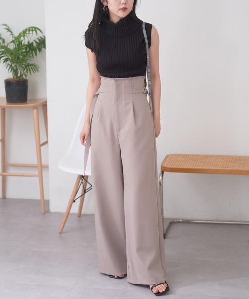 Chico（チコ）の「サイドベルトスラックスパンツ（スラックス・レディース・チャコールグレー/グレイッシュベージュ/グレー・FREE）」の19枚目の写真