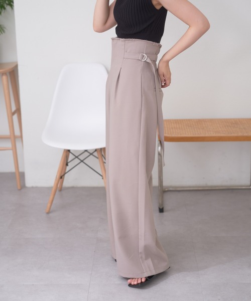 Chico（チコ）の「サイドベルトスラックスパンツ（スラックス・レディース・チャコールグレー/グレイッシュベージュ/グレー・FREE）」の20枚目の写真