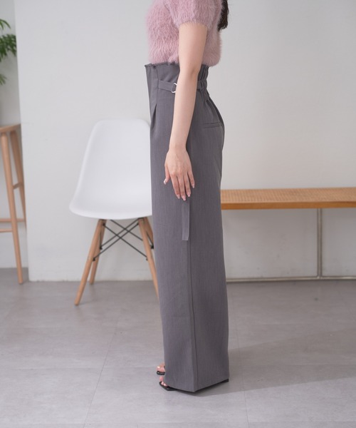 Chico（チコ）の「サイドベルトスラックスパンツ（スラックス・レディース・チャコールグレー/グレイッシュベージュ/グレー・FREE）」の15枚目の写真