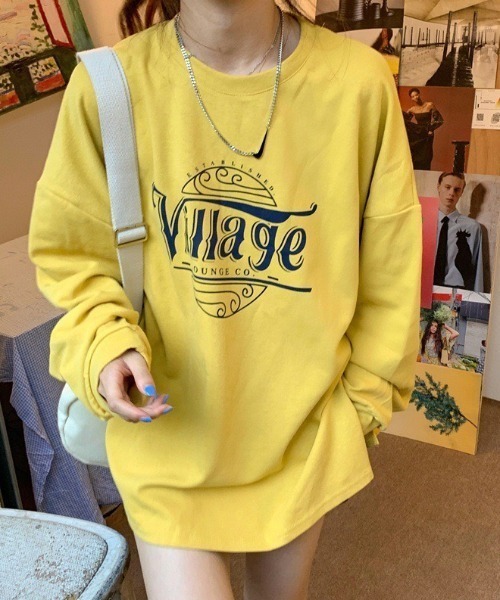 wears(ウェアーズ)の「フロントロゴビッグシルエットトレーナー(Tシャツ/カットソー・レディース・イエロー/チャコールグレー/ライトグレー・FREE)」の3枚目の写真