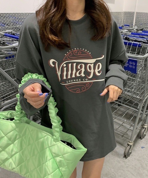 wears(ウェアーズ)の「フロントロゴビッグシルエットトレーナー(Tシャツ/カットソー・レディース・イエロー/チャコールグレー/ライトグレー・FREE)」の7枚目の写真
