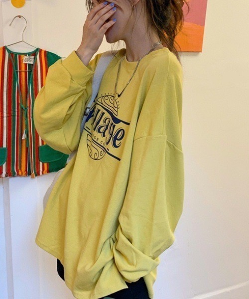 wears(ウェアーズ)の「フロントロゴビッグシルエットトレーナー(Tシャツ/カットソー・レディース・イエロー/チャコールグレー/ライトグレー・FREE)」の21枚目の写真