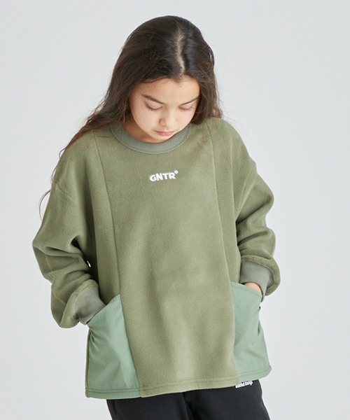 GENERATOR（ジェネレーター）の「ジェネレーター MILIS フリースポケットプルオーバー（その他トップス・キッズ・カーキ/ホワイト系その他2/ブラック・XL/L/M）」の3枚目の写真