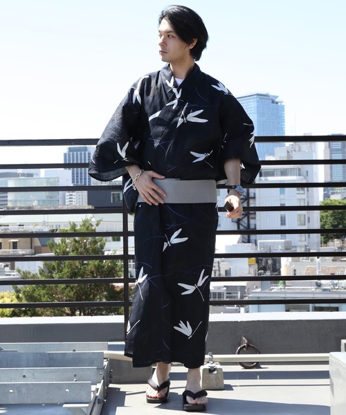８(eight)（エイト）の「デザイン浴衣 単品（浴衣・メンズ・D/E/I/G/J/B/A/C/F/K/H/L/ブラック系5/ブラック系6/ネイビー/ネイビー系1/ブラック系1/ブラック系3/ネイビー系3/ネイビー系4/ネイビー系5/ネイビー系2/ブラック系2/ブラック系4・MEDIUM/X-LARGE/LARGE）」の19枚目の写真