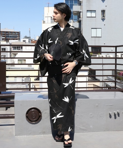 ８(eight)（エイト）の「デザイン浴衣 単品（浴衣・メンズ・D/E/I/G/J/B/A/C/F/K/H/L/ブラック系5/ブラック系6/ネイビー/ネイビー系1/ブラック系1/ブラック系3/ネイビー系3/ネイビー系4/ネイビー系5/ネイビー系2/ブラック系2/ブラック系4・MEDIUM/X-LARGE/LARGE）」の22枚目の写真