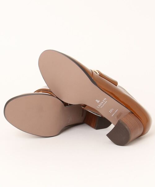 【美品】ランバン コレクション ベルテッド マニッシュ パンプス 24cm 黒 LANVIN COLLECTION 【大きいサイズ】ベルテッドマニッシュ