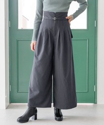 mysty woman | ナローベルトワイドタックパンツ 977529(その他パンツ)