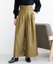mysty woman | ナローベルトワイドタックパンツ 977529(その他パンツ)