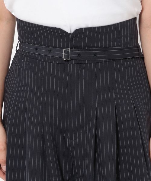 mysty woman（ミスティウーマン）の「ナローベルトワイドタックパンツ 977529（その他パンツ・レディース・ブルー系その他/ダークベージュ/オレンジ・FREE）」の10枚目の写真