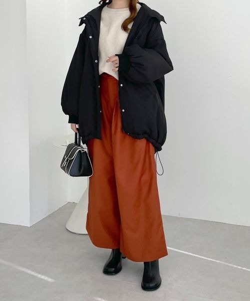 mysty woman（ミスティウーマン）の「ナローベルトワイドタックパンツ 977529（その他パンツ・レディース・ブルー系その他/ダークベージュ/オレンジ・FREE）」の22枚目の写真
