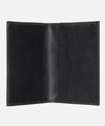 マリメッコ　marimekko 財布　黒　BLACK ロゴ型押し　花柄　C461 マリメッコ 花柄 二つ折り 黒 レザー 財布 - メルカリ