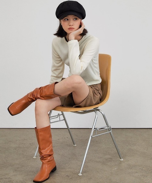 muahmuah（ムーアムーア）の「A'GEM/9 × .kom『muah muah/ムーアムーア』 ANGORA SLIM FIT CARDIGAN/アンゴラ スリフィット カーディガン（カーディガン/ボレロ・レディース・アイボリー/ネイビー/ライトブルー/ブラック・FREE）」の7枚目の写真