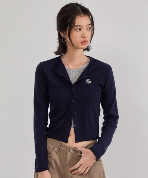 muahmuah（ムーアムーア）の「A'GEM/9 × .kom『muah muah/ムーアムーア』 ANGORA SLIM FIT CARDIGAN/アンゴラ スリフィット カーディガン（カーディガン/ボレロ・レディース・アイボリー/ネイビー/ライトブルー/ブラック・FREE）」の17枚目の写真