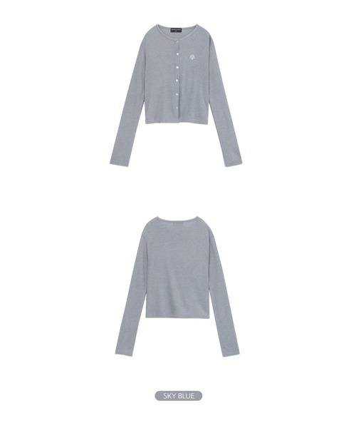 muahmuah（ムーアムーア）の「A'GEM/9 × .kom『muah muah/ムーアムーア』 ANGORA SLIM FIT CARDIGAN/アンゴラ スリフィット カーディガン（カーディガン/ボレロ・レディース・アイボリー/ネイビー/ライトブルー/ブラック・FREE）」の21枚目の写真