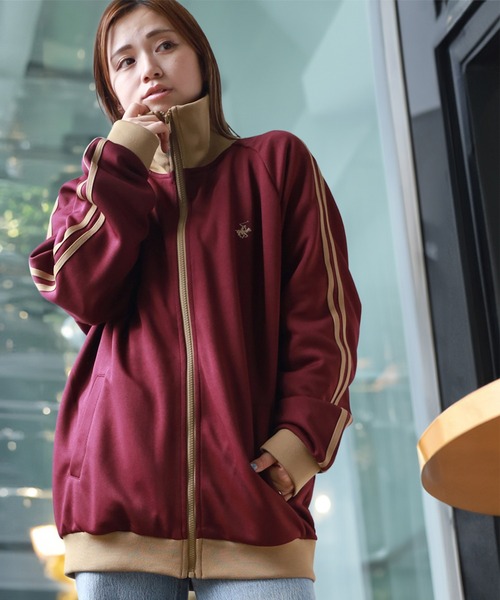 BEVERLY HILLS POLO CLUB（ビバリーヒルズポロクラブ）の「【71】【BEVERLY HILLS POLO CLUB/ビバリーヒルズポロクラブ】ブランドアイコン ワンポイントロゴ刺繍 サイドライン トラックジャケット ジャージ（ジャージ・レディース・ライトブルー/ブラック/オレンジ/アイボリー/ネイビー/グレー/バーガンディー/ダークブラウン/ブラウン系/ホワイト系/ワイン系/ネイビー系・XL/L/M）」の18枚目の写真