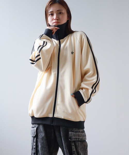 BEVERLY HILLS POLO CLUB（ビバリーヒルズポロクラブ）の「【71】【BEVERLY HILLS POLO CLUB/ビバリーヒルズポロクラブ】ブランドアイコン ワンポイントロゴ刺繍 サイドライン トラックジャケット ジャージ（ジャージ・レディース・ライトブルー/ブラック/オレンジ/アイボリー/ネイビー/グレー/バーガンディー/ダークブラウン/ブラウン系/ホワイト系/ワイン系/ネイビー系・XL/L/M）」の16枚目の写真