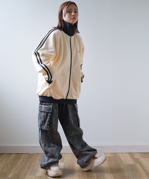 BEVERLY HILLS POLO CLUB（ビバリーヒルズポロクラブ）の「【71】【BEVERLY HILLS POLO CLUB/ビバリーヒルズポロクラブ】ブランドアイコン ワンポイントロゴ刺繍 サイドライン トラックジャケット ジャージ（ジャージ・レディース・ライトブルー/ブラック/オレンジ/アイボリー/ネイビー/グレー/バーガンディー/ダークブラウン/ブラウン系/ホワイト系/ワイン系/ネイビー系・XL/L/M）」の17枚目の写真