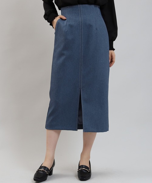 TRUDEA(トルディア)の「バックジップタイトスカート(スカート・レディース・ブルー/ネイビー/ブラック・MEDIUM/LARGE/SMALL)」の3枚目の写真