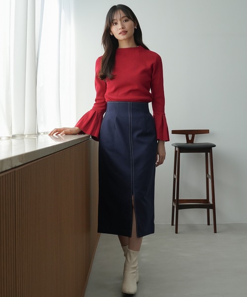TRUDEA(トルディア)の「バックジップタイトスカート(スカート・レディース・ブルー/ネイビー/ブラック・MEDIUM/LARGE/SMALL)」の17枚目の写真
