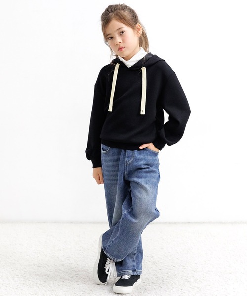 Bee des Bee（ビーデスビー）の「レイヤード風パーカー（パーカー・キッズ・ブラック/ホワイト/ライトグレー・110cm/120cm/130cm/140cm/150cm/100cm）」の6枚目の写真