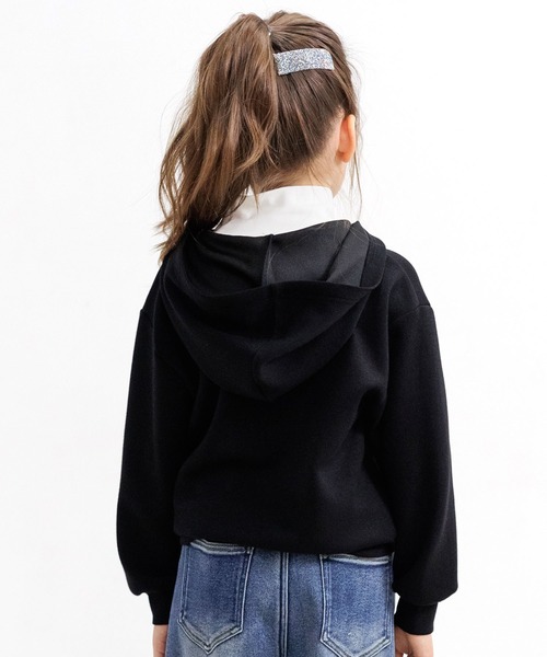 Bee des Bee（ビーデスビー）の「レイヤード風パーカー（パーカー・キッズ・ブラック/ホワイト/ライトグレー・110cm/120cm/130cm/140cm/150cm/100cm）」の8枚目の写真
