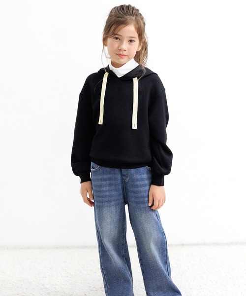 Bee des Bee（ビーデスビー）の「レイヤード風パーカー（パーカー・キッズ・ブラック/ホワイト/ライトグレー・110cm/120cm/130cm/140cm/150cm/100cm）」の9枚目の写真