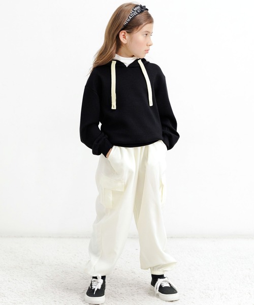 Bee des Bee（ビーデスビー）の「レイヤード風パーカー（パーカー・キッズ・ブラック/ホワイト/ライトグレー・110cm/120cm/130cm/140cm/150cm/100cm）」の14枚目の写真