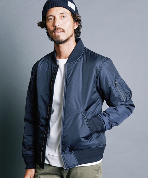 Magine（マージン）の「NYLON THINSULATE ZIP MA-1 JKT:ナイロン シンサレート ZIPポケット MA-1（MA-1・メンズ・ブラック/オリーブ/ネイビー・44/48/46）」の13枚目の写真