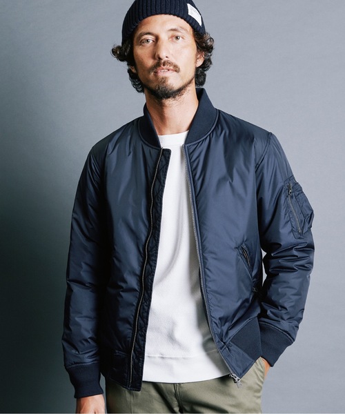 Magine（マージン）の「NYLON THINSULATE ZIP MA-1 JKT:ナイロン シンサレート ZIPポケット MA-1（MA-1・メンズ・ブラック/オリーブ/ネイビー・44/48/46）」の14枚目の写真