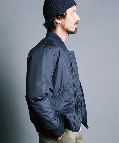 Magine（マージン）の「NYLON THINSULATE ZIP MA-1 JKT:ナイロン シンサレート ZIPポケット MA-1（MA-1・メンズ・ブラック/オリーブ/ネイビー・44/48/46）」の15枚目の写真