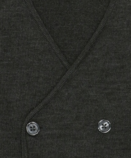 TOKYO SHIRTS（トウキョウシャツ）の「ミラノリブ編地切り替えダブル ニットジレ（ベスト・メンズ・ネイビー/チャコール・LL/XL/M/L）」の8枚目の写真
