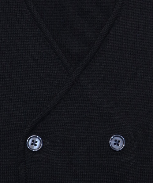 TOKYO SHIRTS（トウキョウシャツ）の「ミラノリブ編地切り替えダブル ニットジレ（ベスト・メンズ・ネイビー/チャコール・LL/XL/M/L）」の10枚目の写真