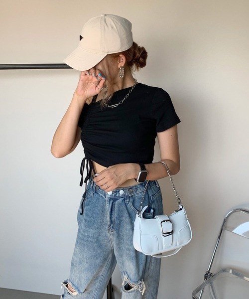 non-hedge(ノンヘッジ)の「ベルトミニショルダーバッグ(ハンドバッグ・レディース・ホワイト/シルバー/ブラック/ピンク・FREE)」の8枚目の写真