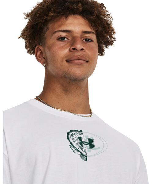 UNDER ARMOUR(アンダーアーマー)の「UAオーバーサイズ サミット ヘビーウェイト ショートスリーブTシャツ(トレーニング/メンズ)(Tシャツ/カットソー・メンズ・ホワイト・M/XL/3XL/S/L/XXL)」の4枚目の写真