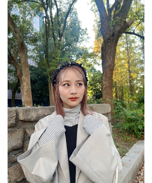 JUMELLE(ジュメロ)の「tulle ribbon headband(カチューシャ・レディース・ブラック・FREE)」の7枚目の写真