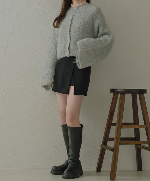 Ambre Neige(アンブルネージュ)の「スリッドレイヤードスカパン/【WEB/EC限定商品】(その他パンツ・レディース・ブラック・FREE)」の4枚目の写真