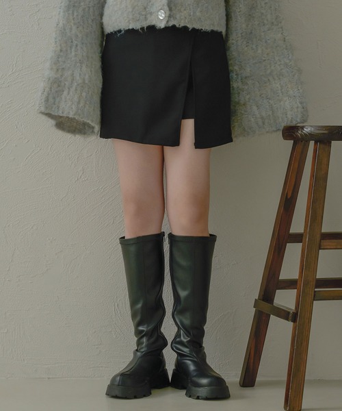 Ambre Neige(アンブルネージュ)の「スリッドレイヤードスカパン/【WEB/EC限定商品】(その他パンツ・レディース・ブラック・FREE)」の2枚目の写真