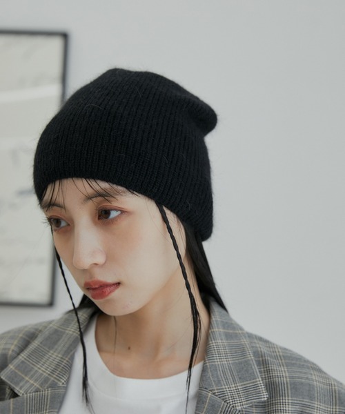 VIS（ビス）の「アンゴラ混ニットビーニー（ニットキャップ/ビーニー・レディース・キナリ/ブラック・FREE）」の10枚目の写真