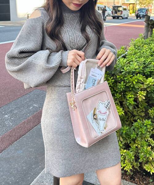 MAJESTIC LEGON（マジェスティックレゴン）の「フローラルクリアポーチ（ポーチ・レディース・ピンク/アイボリー/ライトブルー・FREE）」の7枚目の写真